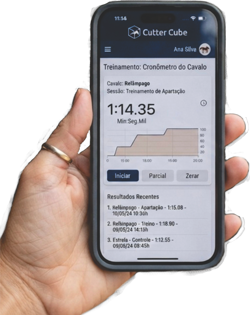 Aplicativo Cutter Cube em um smartphone